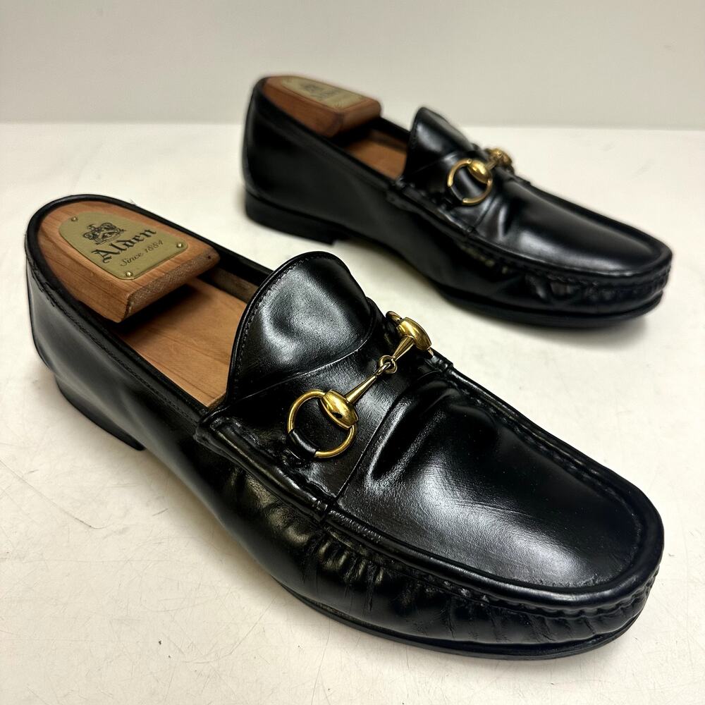 FULL RESOLE Gucci Men's Horsebit 1953 Loafer Bit Black Made in Italy UK 7 US 8 D - Picture 5 of 12